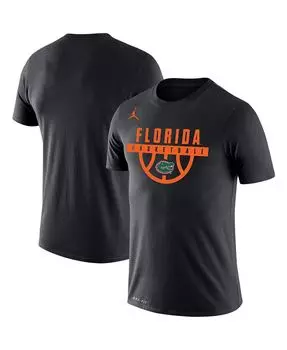Мужская фирменная черная футболка florida gators basketball drop legend performance Jordan, черный