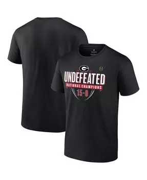 Мужская фирменная черная футболка georgia bulldogs college football playoff 2022 national champions hometown undefeated Fanatics, черный