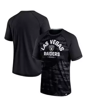 Мужская фирменная черная футболка las vegas raiders hail mary с регланами Fanatics, черный