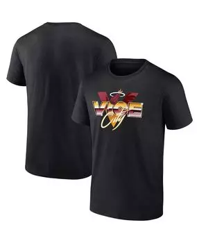 Мужская фирменная черная футболка miami heat vice city hometown collection Fanatics, черный