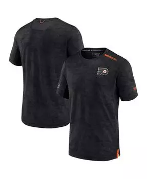 Мужская фирменная черная футболка philadelphia flyers authentic pro rink premium с камуфляжным принтом Fanatics, черный