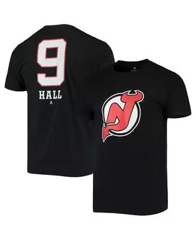 Мужская фирменная черная футболка taylor hall new jersey devils underdog Fanatics, черный