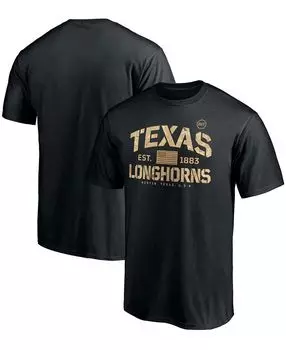 Мужская фирменная черная футболка texas longhorns oht в стиле милитари appreciation boot camp Fanatics, черный