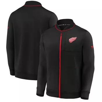 Мужская фирменная черная куртка Detroit Red Wings Authentic Pro Locker Room с молнией во всю длину Fanatics