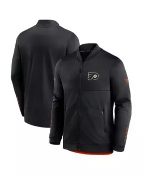 Мужская фирменная черная куртка philadelphia flyers locker room с молнией во всю длину Fanatics, черный
