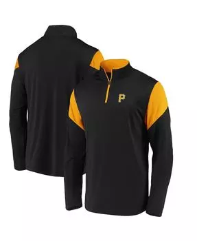 Мужская фирменная черная куртка pittsburgh pirates primary logo с молнией на четверть Fanatics, черный
