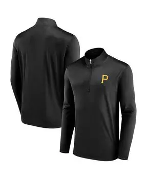 Мужская фирменная черная куртка pittsburgh pirates underdog mindset с молнией на четверть Fanatics, черный
