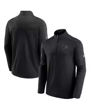 Мужская фирменная черная куртка san jose sharks authentic pro travel and training с молнией на четверть Fanatics, черный