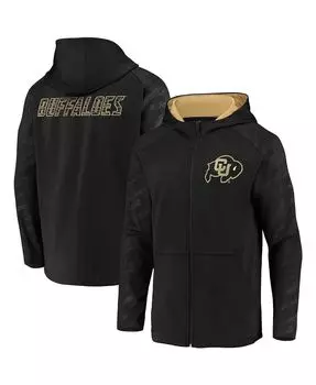 Мужская фирменная черная толстовка с капюшоном colorado buffaloes defender raglan с молнией во всю длину Fanatics, черный