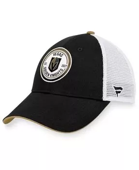 Мужская фирменная черно-белая кепка Vegas Golden Knights Iconic Gradient Trucker Snapback Fanatics