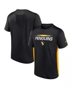 Мужская фирменная черно-желтая футболка pittsburgh penguins special edition 2.0 authentic pro tech Fanatics, мульти