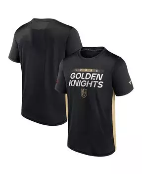Мужская фирменная черно-золотая футболка vegas golden knights special edition 2.0 authentic pro tech Fanatics, мульти