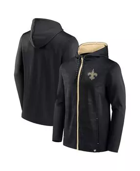 Мужская фирменная черно-золотая толстовка с капюшоном new orleans saints ball carrier с молнией во всю длину Fanatics, мульти