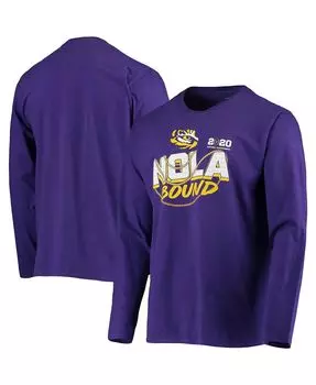 Мужская фирменная фиолетовая футболка lsu tigers nola defensive с длинным рукавом Fanatics, фиолетовый
