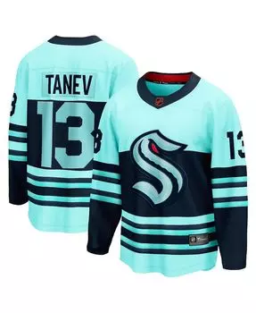 Мужская фирменная футболка brandon tanev teal seattle kraken special edition 2.0 breakaway player jersey Fanatics, бирюзовый