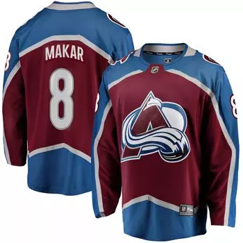 Мужская фирменная футболка Cale Makar бордового цвета Colorado Avalanche Home Premier Breakaway Player Fanatics