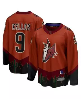 Мужская фирменная футболка clayton keller burnt orange arizona coyotes special edition 2.0 breakaway player jersey Fanatics, мульти