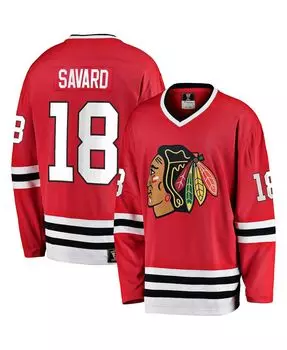 Мужская фирменная футболка denis savard red chicago blackhawks premier breakaway для пенсионеров Fanatics, красный