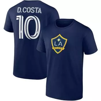 Мужская фирменная футболка Douglas Costa Navy LA Galaxy Authentic Stack с именем и номером Fanatics