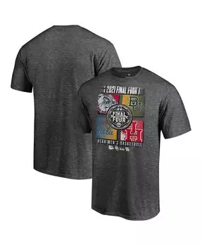 Мужская фирменная футболка heathered charcoal 2021 ncaa men's basketball tournament march madness final four bound group clutch Fanatics, мульти
