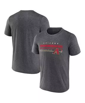 Мужская фирменная футболка из меланжевого древесного угля arizona diamondbacks durable goods из синтетической ткани Fanatics, мульти
