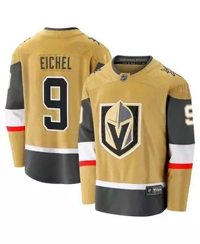 Мужская фирменная футболка jack eichel gold vegas golden knights alternate premier breakaway player Fanatics