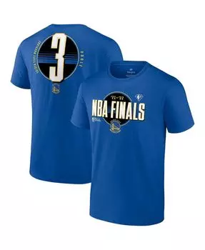 Мужская фирменная футболка jordan poole royal golden state warriors 2022 nba finals с именем и номером Fanatics