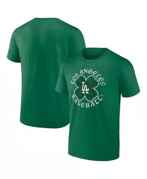 Мужская фирменная футболка kelly green los angeles dodgers celtic clover Fanatics, мульти