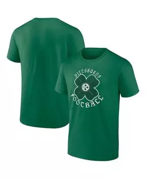 Мужская фирменная футболка kelly green pittsburgh steelers celtic clover Fanatics, мульти