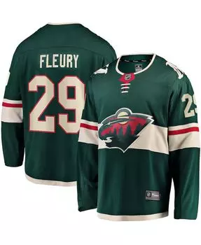 Мужская фирменная футболка marc-andre fleury green minnesota wild home premier breakaway player Fanatics, зеленый