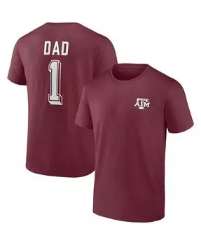 Мужская фирменная футболка maroon texas a&amp;m aggies team #1 dad Fanatics
