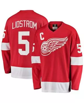 Мужская фирменная футболка nicklas lidstrom red detroit red wings premier breakaway для пенсионеров Fanatics, красный
