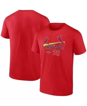 Мужская фирменная футболка nolan arenado red st. louis cardinals с именем и номером игрока Fanatics, красный