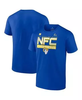 Мужская фирменная футболка Royal Los Angeles Rams 2021 NFC Champions Iconic с наклоном Fanatics