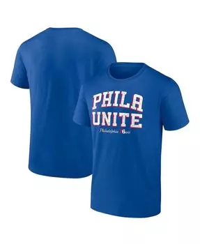 Мужская фирменная футболка Royal Philadelphia 76Ers Hometown Collection Phila Unite Fanatics