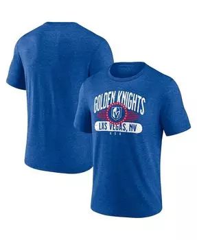 Мужская фирменная футболка royal vegas golden knights americana stars stripes tri-blend в мелкую клетку Fanatics, мульти