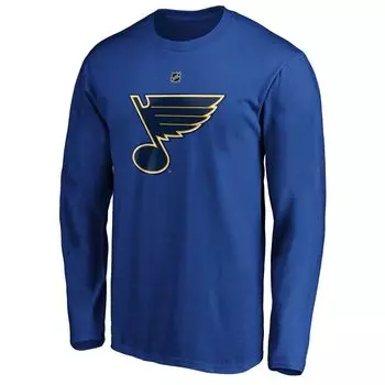 Мужская фирменная футболка с длинным рукавом Jordan Binnington Blue St. Louis Blues с именем и номером Fanatics