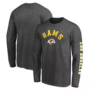 Мужская фирменная футболка с длинными рукавами и древесным углем Los Angeles Rams Big & Tall City Fanatics