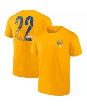 Мужская фирменная футболка с изображением эндрю уиггинса gold golden state warriors 2022 nba finals champions с именем и номером Fanatics