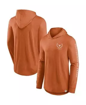 Мужская фирменная футболка с капюшоном texas orange texas longhorns photo finish с длинным рукавом Fanatics, мульти