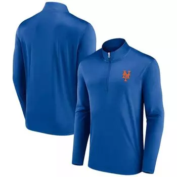 Мужская фирменная футболка с молнией четверть четверти Royal New York Mets Underdog Mindset Fanatics