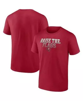 Мужская фирменная красная футболка tampa bay buccaneers raise the flags heavy hitter Fanatics, красный