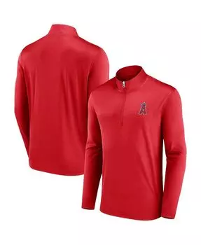 Мужская фирменная красная куртка los angeles angels underdog mindset с молнией на четверть Fanatics, красный
