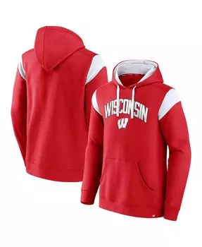 Мужская фирменная красная толстовка с капюшоном wisconsin badgers game over pullover Fanatics, красный