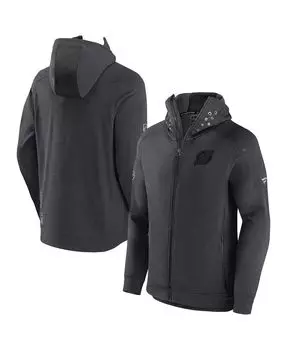 Мужская фирменная куртка heather charcoal new jersey devils authentic pro road tech с капюшоном на молнии во всю длину Fanatics, мульти