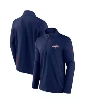 Мужская фирменная куртка heather navy washington capitals authentic pro rink с молнией на четверть Fanatics, мульти