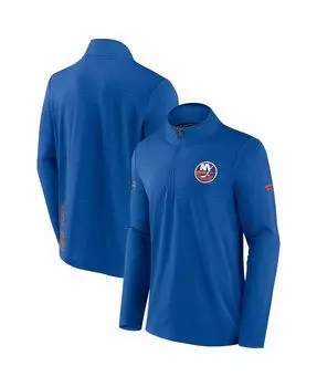 Мужская фирменная куртка heather royal new york islanders authentic pro rink с молнией на четверть Fanatics, мульти