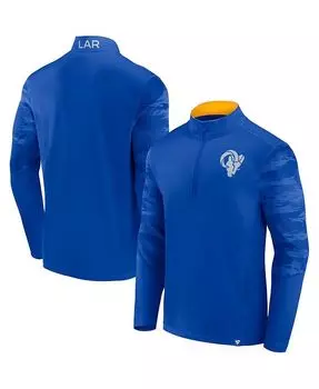Мужская фирменная куртка Royal Los Angeles Rams Ringer с молнией до четверти Fanatics, синий