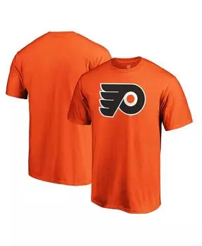Мужская фирменная оранжевая футболка с логотипом philadelphia flyers big and tall primary Fanatics