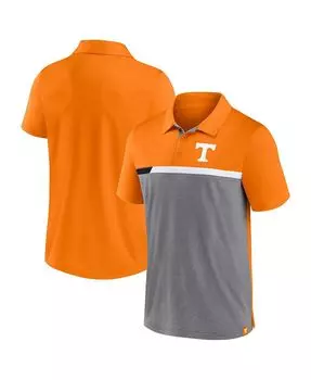 Мужская фирменная рубашка поло tennessee orange и heathered grey tennessee volunteers split block color block рубашка поло Fanatics, мульти